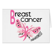 Breast Cancer BUTTERFLY 3.1 Greeting Card