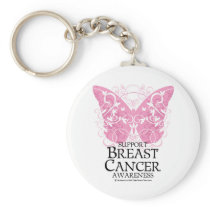 Breast Cancer Butterfly Key Chain