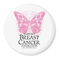 Breast Cancer Butterfly Magnet