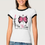 Breast Cancer Butterfly Ribbon For The Cure t-shirts