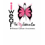 Breast Cancer Butterfly Ribbon My Sister in Law t-shirts