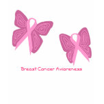 Breast cancer butterfly ribbons shirt