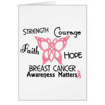 Breast Cancer Celtic Butterfly 3 Card