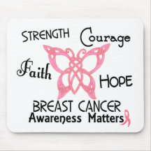 Breast Cancer Celtic Butterfly 3 Mousepads