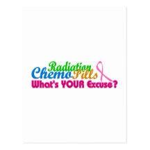 Breast Cancer Chemo Excuse Design Post Card