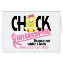 Breast Cancer Chick Interrupted 2 cards