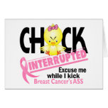 Breast Cancer Chick Interrupted 2 Greeting Cards