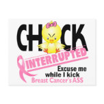 Breast Cancer Chick Interrupted 2 postcards