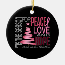 Breast Cancer Christmas 1 Ornaments