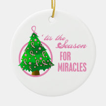 Breast Cancer Christmas Miracles Ornament