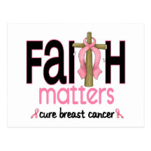 Breast Cancer Faith Matters Cross 1 Post Cards