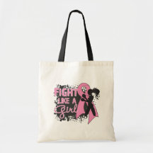 Breast Cancer Fight Like A Girl Grunge Bag