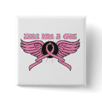 Breast Cancer Fight Like A Girl Wings Buttons