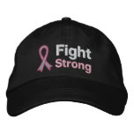 Breast Cancer Fight Strong embroidered hats
