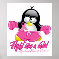 Breast Cancer Fighting Penguin