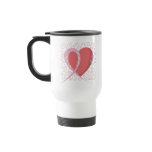 Breast Cancer Heart Customisable Travel Mug