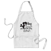 Breast Cancer Hey You Picked The Wrong Bitch Apron