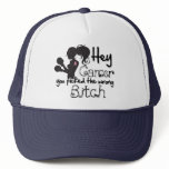Breast Cancer Hey You Picked The Wrong Bitch Mesh Hats