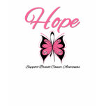 Breast Cancer Hope Butterfly Ribbon t-shirts