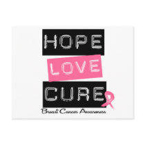 Breast Cancer Hope Love Cure Post Cards