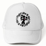 Breast Cancer I Fight Like A Girl Pose hats