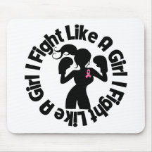 Breast Cancer I Fight Like A Girl Pose Mouse Pad