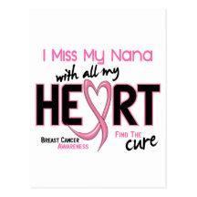 Breast Cancer I Miss My Nana Postcard