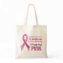 Breast Cancer I Proudly Wear Pink 1 Canvas Bags