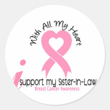 Breast Cancer I Support My Sister-In-Law Stickers