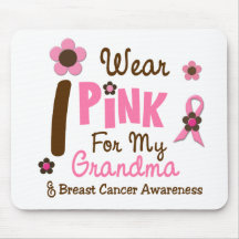 Breast Cancer I Wear Pink For My Grandma 12 Mousepad