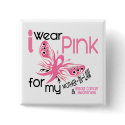 Breast Cancer I WEAR PINK FOR MY MOTHER-IN-LAW 45 buttons