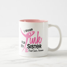 BREAST CANCER I Wear Pink For My Sister 41 Coffee Mug