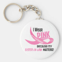Breast Cancer I WEAR PINK FOR MY SISTER-IN-LAW 33. Keychains