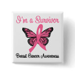 Breast Cancer I'm a Survivor buttons