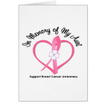 Breast Cancer In Memory of My Aunt Greeting Card