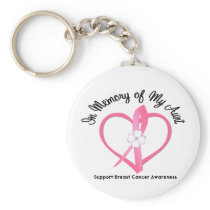 Breast Cancer In Memory of My Aunt Keychains