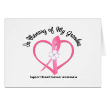 Breast Cancer In Memory of My Grandma Card