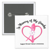 Breast Cancer In Memory of My Grandma Pins