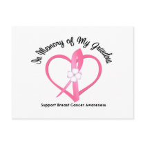 Breast Cancer In Memory of My Grandma Postcard