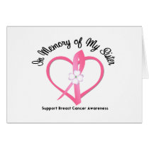 Breast Cancer In Memory of My Sister Card