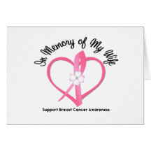 Breast Cancer In Memory of My Wife Cards