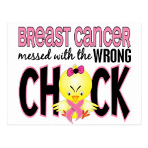 Breast Cancer Messed With The Wrong Chick Post Cards