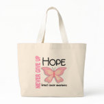 Breast Cancer Never Give Up Hope Butterfly 4.1 bags