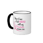BREAST CANCER Never Knew A Hero 3 Grandma mugs