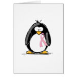 Breast Cancer Penguin Greeting Cards