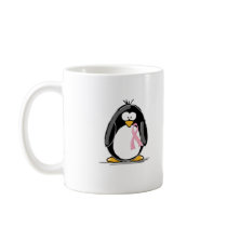 Breast Cancer Penguin Mugs