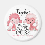 Breast Cancer Pink Poodles Together 2 Magnet