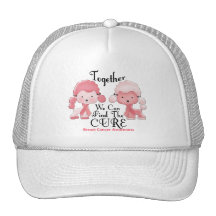 Breast Cancer Pink Poodles Together 2 Mesh Hats
