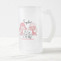 Breast Cancer Pink Poodles Together 2 Mugs