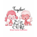 Breast Cancer Pink Poodles Together 2 t-shirts